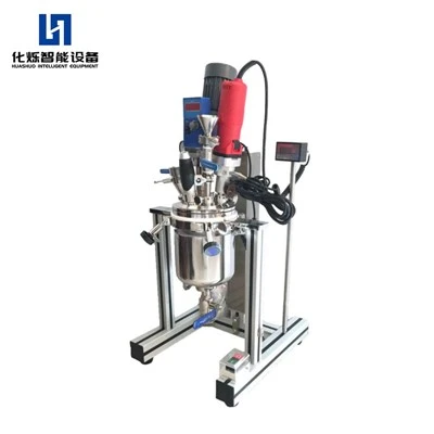1L Small Lab Cosmetic Cream Sample Products Glass Vacuum Lifting Emulsifying Mixer